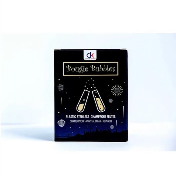 Bougie Bubbles Plastic Stemless Champagne Flutes🥂 - Picture 2 of 8